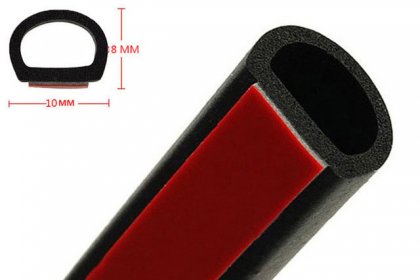 D-Shaped epdm sponge rubber seal for industrial applications